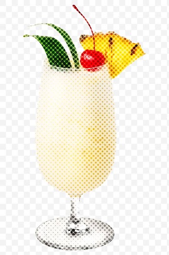 Halftone pina colada drink sticker design element | Free  transparent png - 2351730
