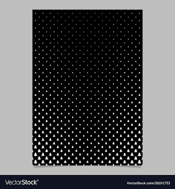 Halftone pine tree pattern brochure template vector image
