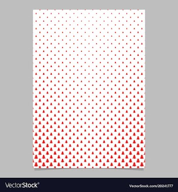 Halftone pine tree pattern brochure template vector image