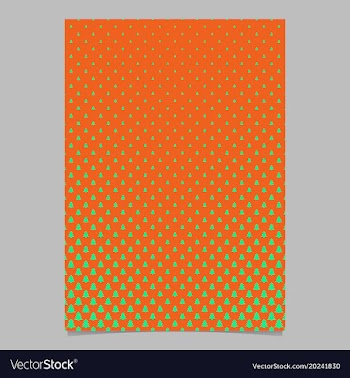 Halftone pine tree pattern brochure template vector image