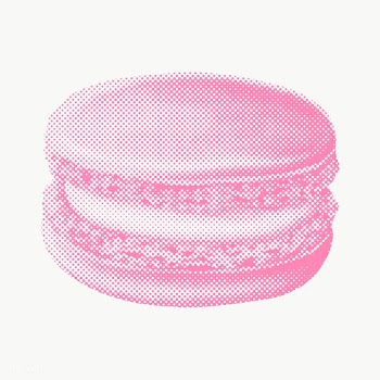 Halftone pink macaron design element  | Free  transparent png - 2343186