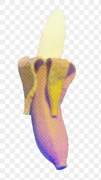 Halftone png banana peel, remixed from… | Free stock illustration | High Resolution graphic