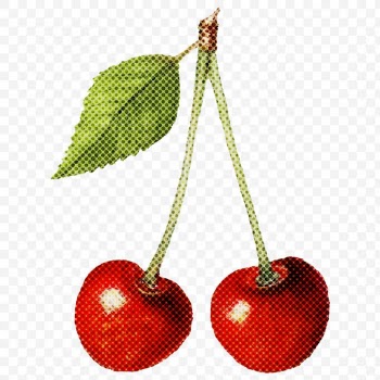 Halftone red cherry sticker design element | Free  transparent png - 2351302