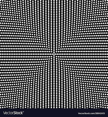 Halftone retro black and white round circle vector image