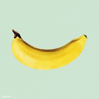 Halftone ripe banana sticker design element | Free  illustration - 2351643