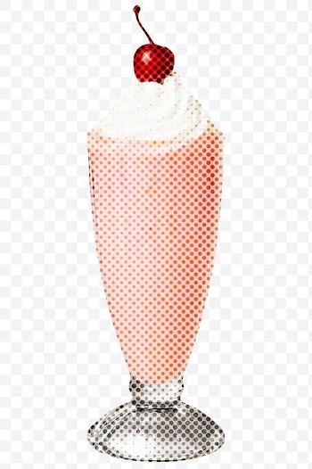 Halftone strawberry milkshake drink sticker design element | Free  transparent png - 2351712