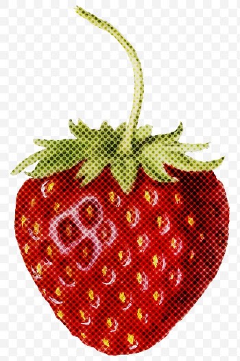 Halftone strawberry sticker design element | Free  transparent png - 2351275