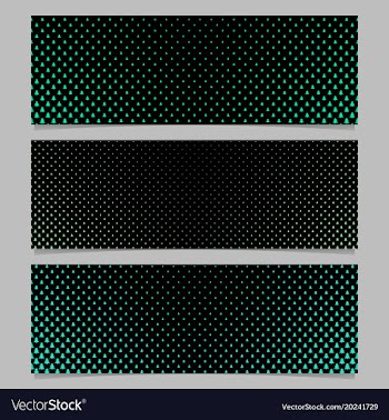 Halftone stylized pine tree pattern banner vector image