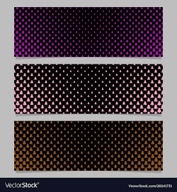 Halftone stylized pine tree pattern banner vector image