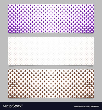 Halftone stylized pine tree pattern banner vector image