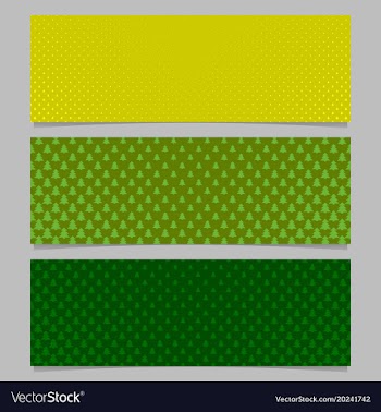 Halftone stylized pine tree pattern banner vector image