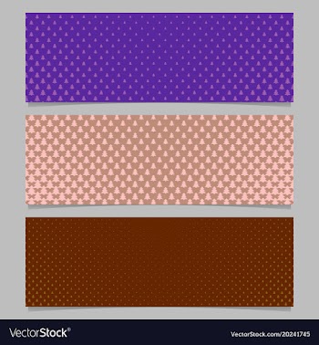 Halftone stylized pine tree pattern banner vector image
