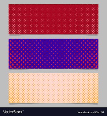 Halftone stylized pine tree pattern banner vector image