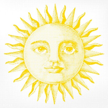 Halftone sun with a face sticker design element | Free  illustration - 2352127