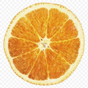 Halftone tangerine sticker design element | Free  transparent png - 2350602