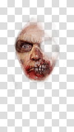 Halloween app Zombie Camera, thumb_face_ transparent background PNG clipart