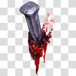 Halloween app Zombie Camera, thumb_piercing_ transparent background PNG clipart