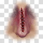 Halloween app Zombie Camera, thumb_scar_ transparent background PNG clipart