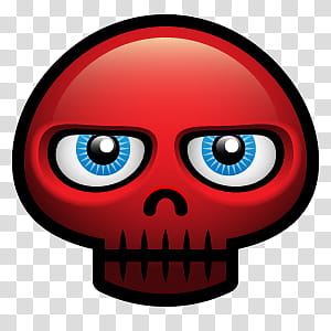Halloween Avatars, red skull logo transparent background PNG clipart