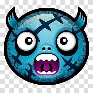 Halloween Avatars, round blue emoji illustration transparent background PNG clipart