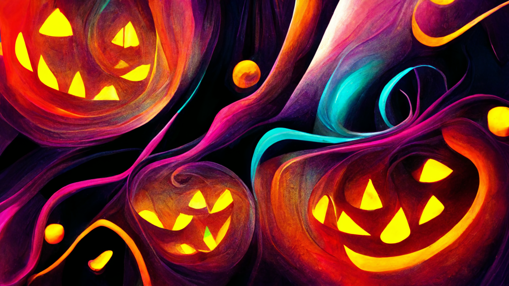 Halloween background, neon color