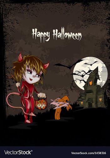 Halloween background vector image