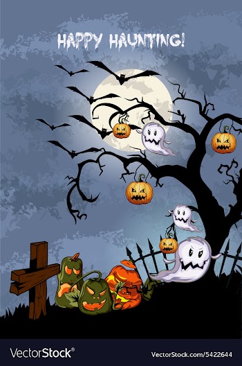 Halloween background vector image