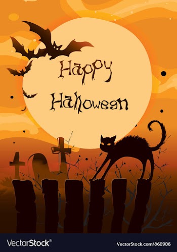Halloween background vector image