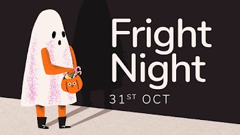Halloween banner template psd, cute white… | Free stock illustration | High Resolution graphic