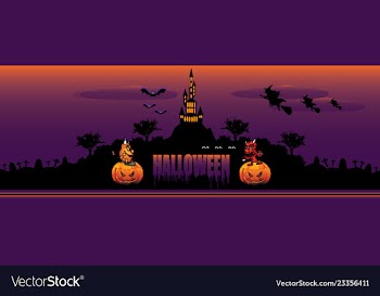 Halloween banner vector image