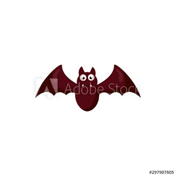 halloween bat flying icon