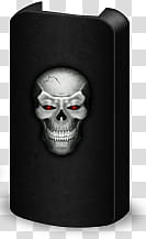 Halloween, black and gray skull-printed device illustration transparent background PNG clipart