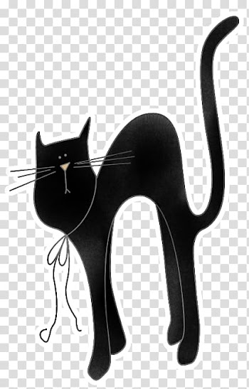 Halloween, black cat artwork transparent background PNG clipart