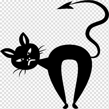 Halloween , black cat illustration transparent background PNG clipart