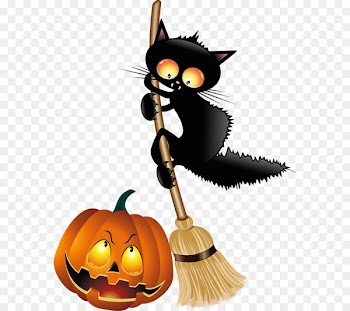 Halloween Black cat Jack-o'-lantern Clip art - Black Cat 