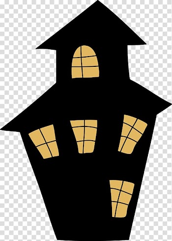 Halloween black house transparent background PNG clipart