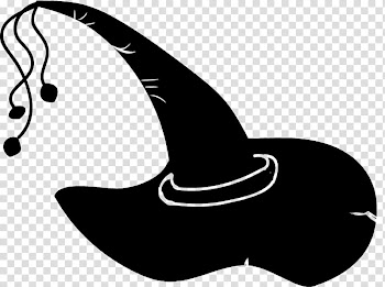 Halloween , black witch hat illustration transparent background PNG clipart
