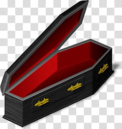 Halloween, black wooden coffin illustration transparent background PNG clipart