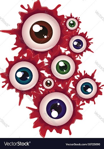 Halloween Bloody Eyeball5 vector image