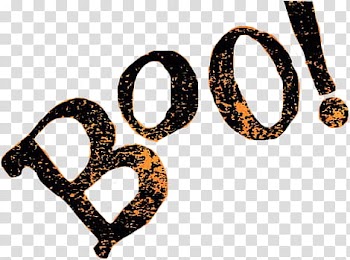 Halloween, boo! text transparent background PNG clipart