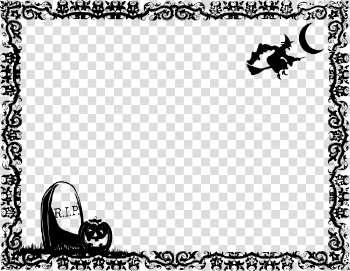Halloween Border PNG Image with Transparent Background