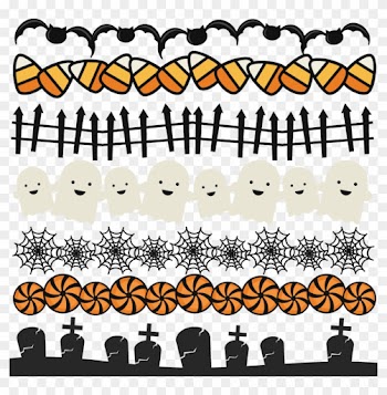 Halloween Borders Set Svg Scrapbook Title Spiderweb - Halloween Clip Art Border
