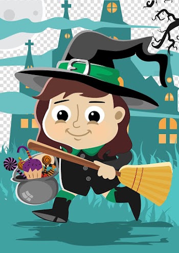 Halloween Boszorkxe1ny Euclidean Disguise, witch transparent background PNG clipart