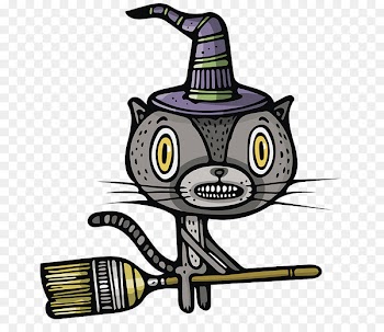 Halloween Boszorkxe1ny Witchcraft Drawing Illustration - Halloween Witch cat 