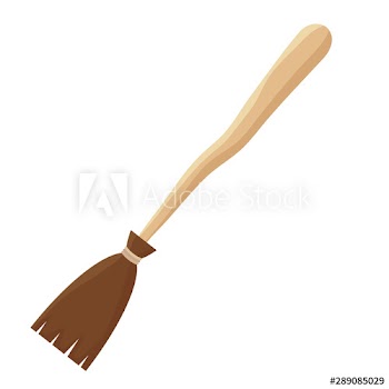Halloween broom vector design