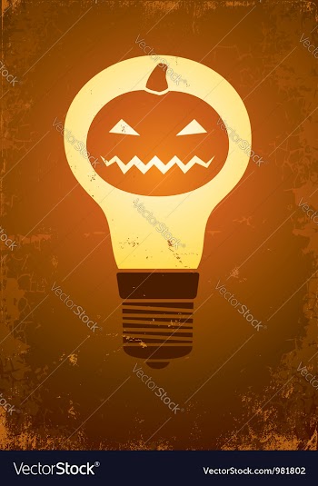  					Halloween bulb vector image														