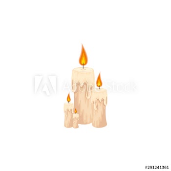 halloween candles decoration icon