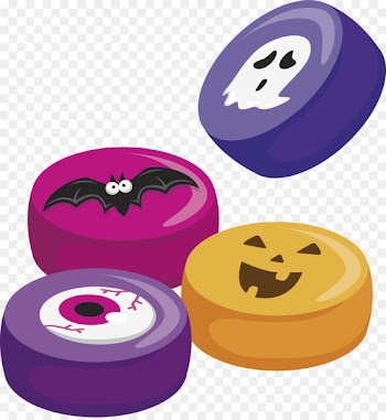 Halloween Candy Clip art - Round Halloween candy 
