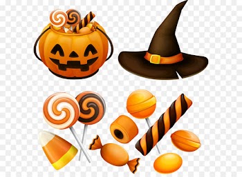 Halloween Candy pumpkin Jack-o'-lantern - Several vector Halloween gifts and decorations 