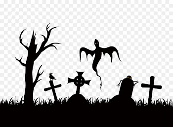 Halloween card Halloween costume Greeting card Jack-o-lantern - cemetery 